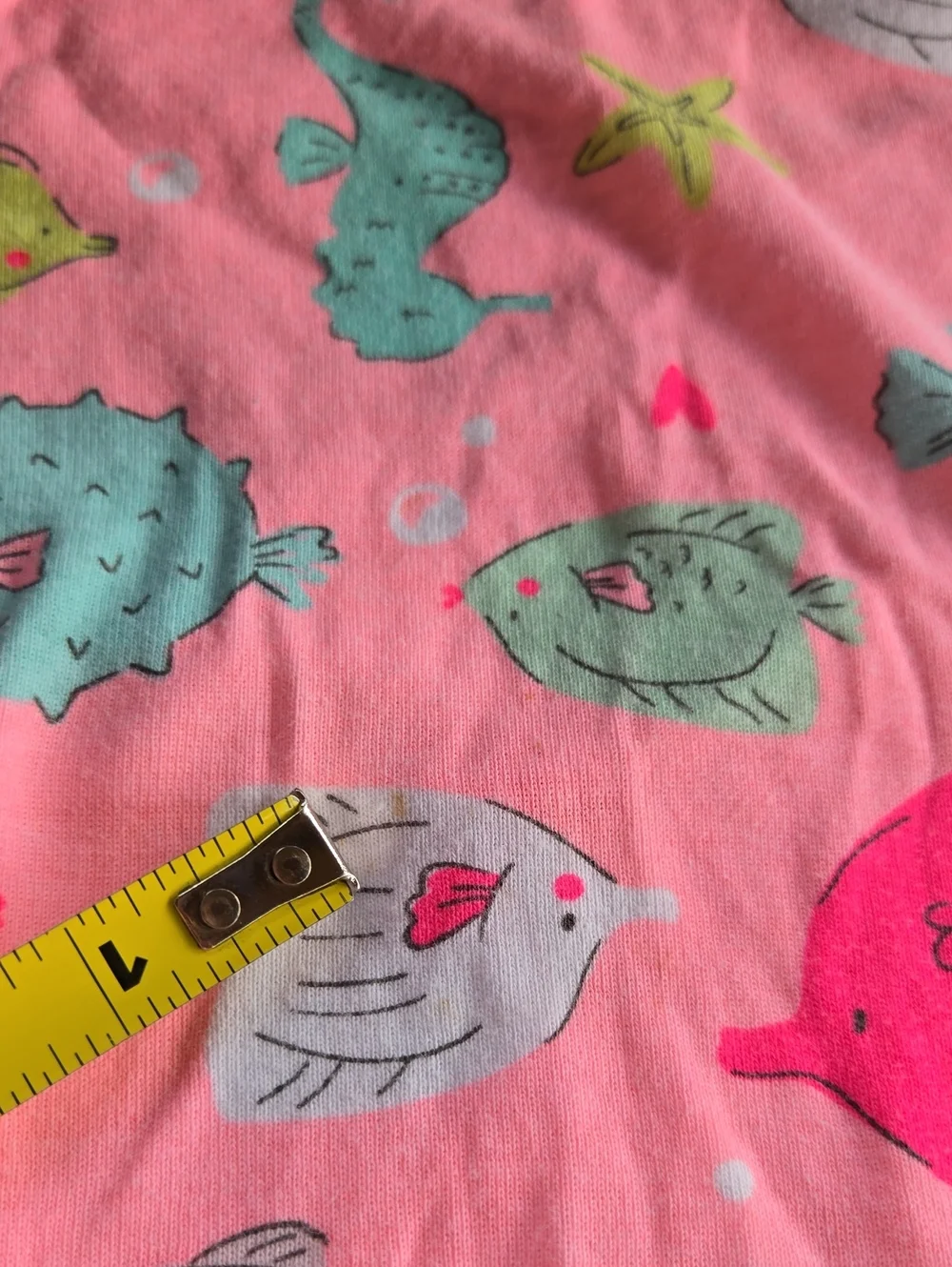 Set Carter’s Girl Under The Sea Fish 18 Mo Shirt & Shorts Pajamas Cotton Comfy